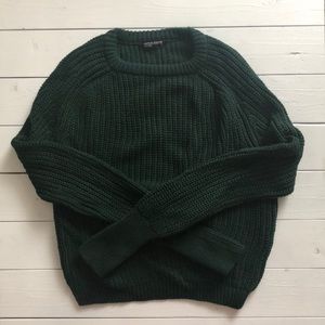 Green American Apparel Cropped Sweater